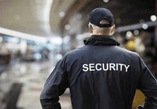 Security officer in a shopping centre